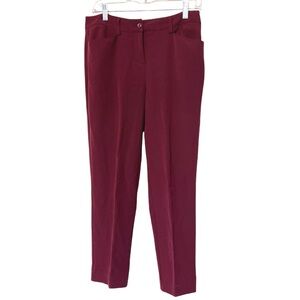 Chadwicks Shape Benefits Diane Pants Size 6P Burgundy Office Career Corp…